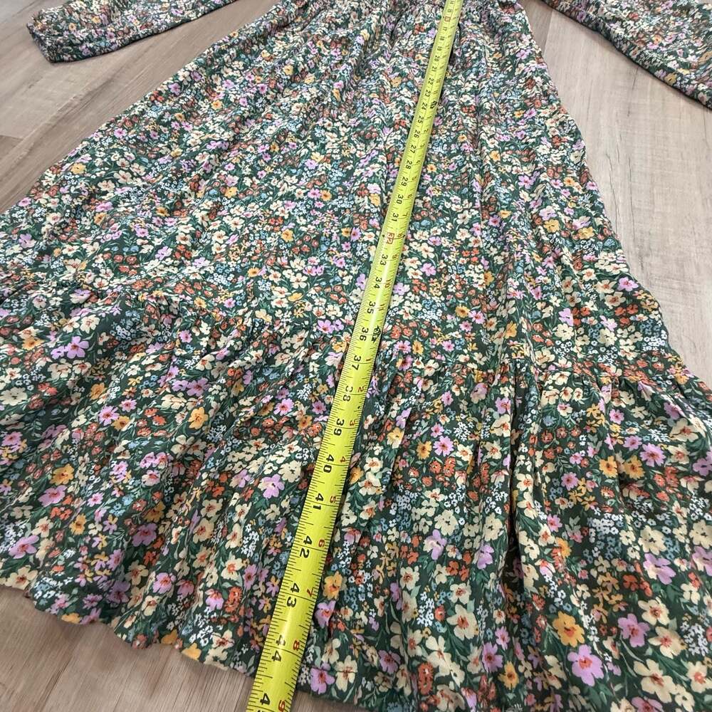 Old Navy Floral Smocked Long Sleeve Midi Dress Size L - Picture 7 of 8